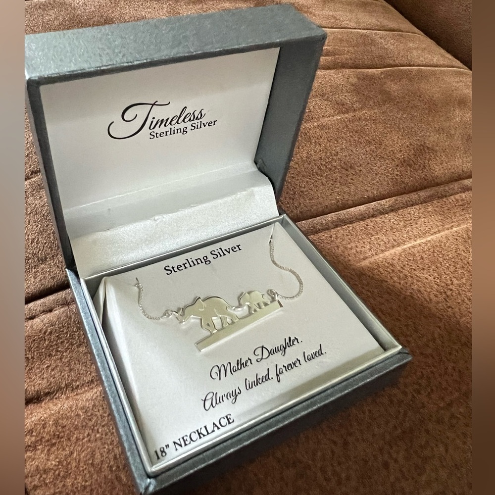 Timeless Sterling Silver Mother Daughter Necklace